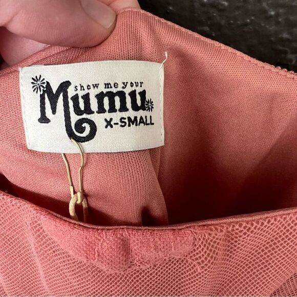 NWT Show Me Your Mumu Super Slip Dress in Coral Peach | size XS - Picture 5 of 8